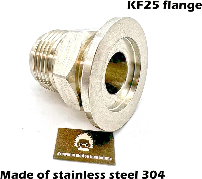 Male 3/4" JIC 37 Degree Flare Fitting to KF25 Flange, Freeze Dryer Adapter, Made of Stainless Steel