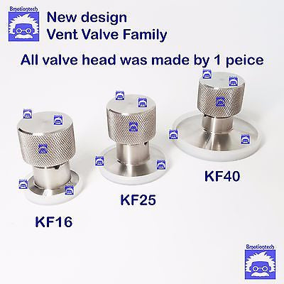 KF16 flange stainless steel vacuum vent valve or relief valve chamber venting