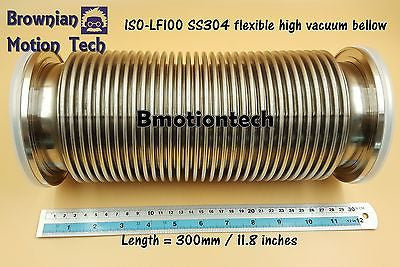 ISO LF63 ISO-K 63 Flange, 150mm /5.9"  Vacuum flexible bellow hose, SS304