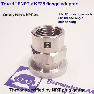 1"  FNPT X KF25 flange