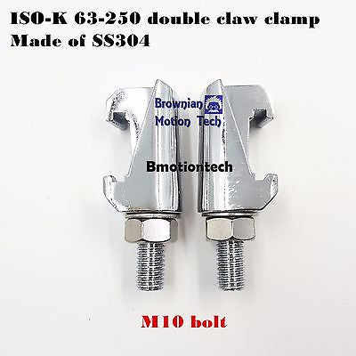 Double claw clamp for ISO-K 63-250 flange M10 BOLT, made of SS304 Lot of 4pcs
