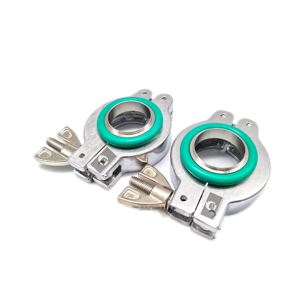 KF25 Aluminum clamp set, SST centering ring, FKM O-rings