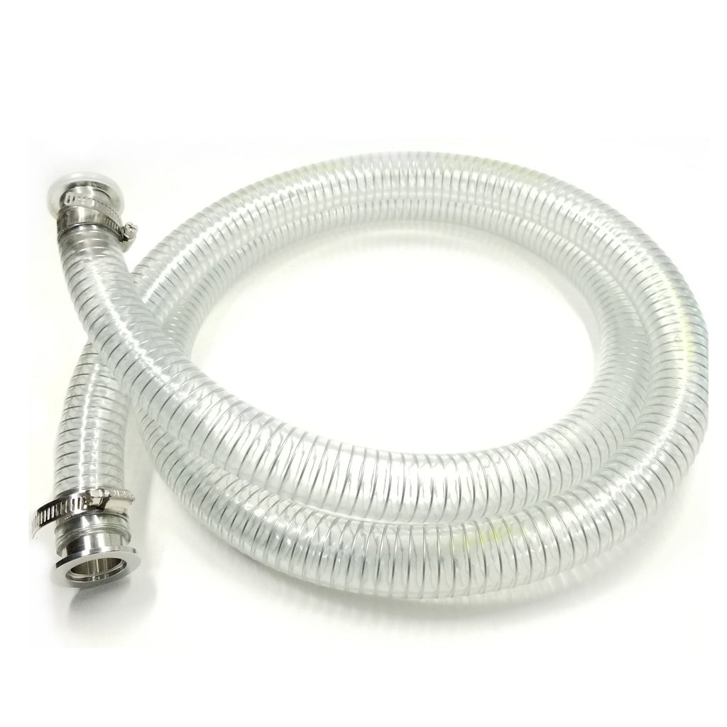 PVC wire reinforced flexible hose, with KF25 flange