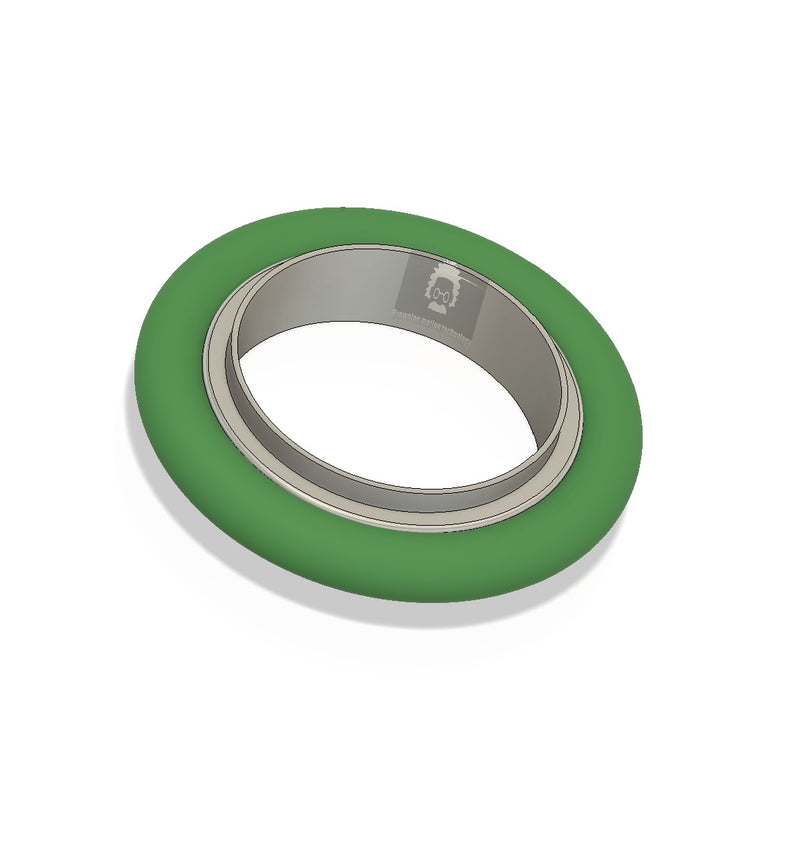 KF25 Stainless steel centering Ring +  FKM Viton O-ring Green color (10 pcs pack)