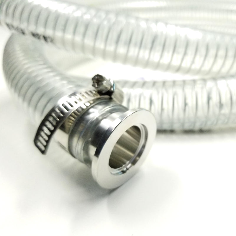 PVC wire reinforced flexible hose, with KF40 flange