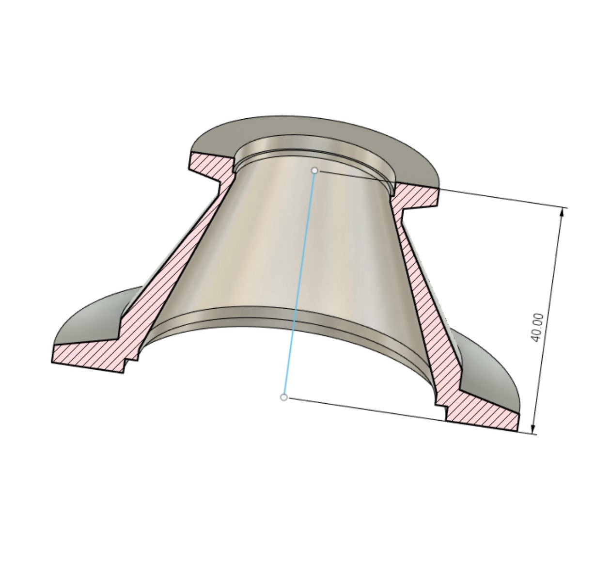 KF50 TO KF25, CONICAL REDUCER, STAINLESS STEEL – bmotiontech