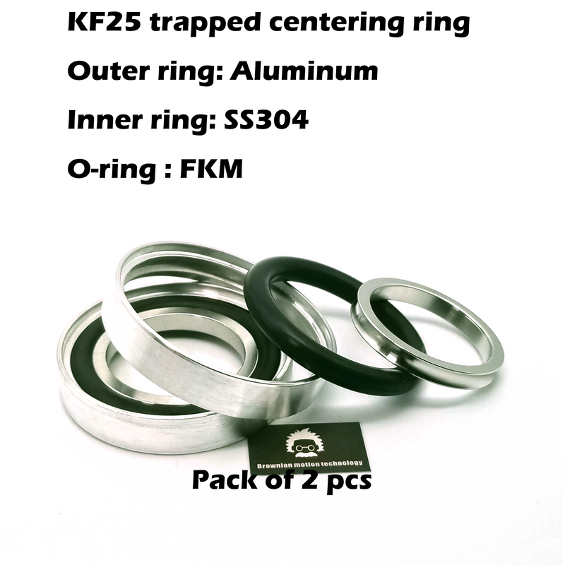 KF25, Trapped centering ring, over pressure centering ring, FKM O-ring (Pack of 2 pcs)