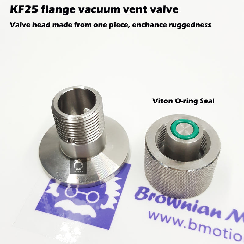 KF25 flange stainless steel vacuum vent valve or relief valve chamber venting